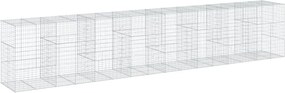 vidaXL Coș gabion cu capac, 800x100x150 cm, fier galvanizat