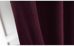 Perdea opaca VELVET 140x250 cm, vin rosu Agatat: Inele metalice