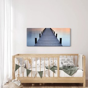 Tablou - Ponton de la Lacul Starnberger, Bavaria, Germania (120x50 cm)