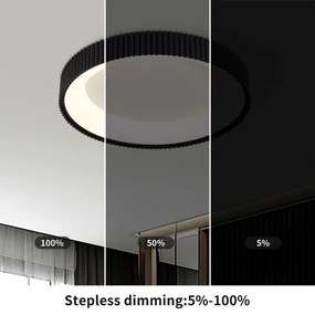 Brilagi - Plafonieră LED dimabilă FALCON MODERN, 30W/230V, 40 cm, neagră + telecomandă