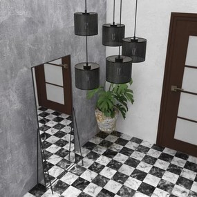 Lustră pe cablu LOFT SHADE 5xE27/60W/230V neagră