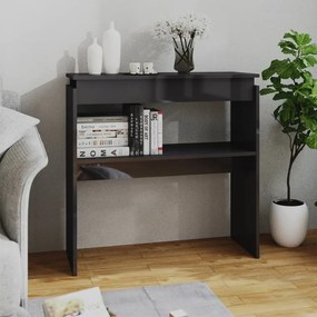 808322 vidaXL Masă consolă, gri extralucios, 80x30x80 cm, PAL