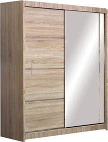 Dulap glisant Vista 150 cm cu oglindă - stejar sonoma