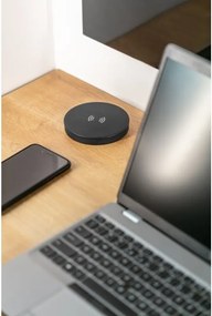 Priză încorporabilă în blat Camino GTV, încărcător wireless 10W, 2 prize Schuko, USB A + C, negru, D:80 mm D:80 mm, Aluminiu/Plastic, Negru
