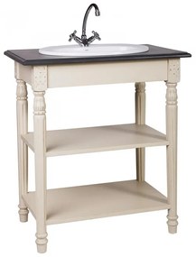 Dulap pentru lavoar, bej, din lemn masiv de pin, Country Chic