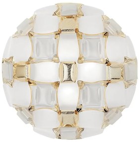 Aplica perete sau tavan design modern geometric Mida Medium White-Gold