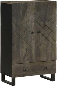 vidaXL Dulap înalt, negru, 60x33x100 cm, lemn masiv de mango