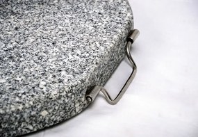 Suport parasolar (rotund) - granit / oțel inoxidabil, 40 kg