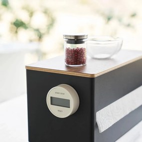 Suport orizontal pentru prosoape de bucătărie din hârtie negru din metal Rin – YAMAZAKI