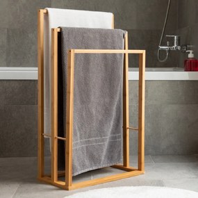 SUPORT PROSOAPE, BAMBUS, 40X24.5X82 CM, 3 BRATE, NATUR