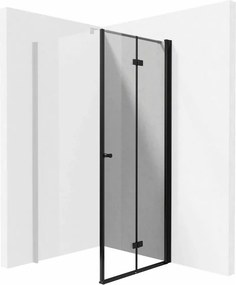 Usa de dus pliabila Deante Kerria Plus 90 cm sticla 6 mm negru mat