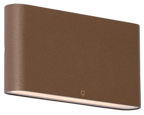 Lampa de perete exterioară modernă maro ruginiu 17,5 cm cu LED inclus IP65 - Batt