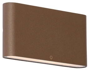 Lampa de perete exterioară modernă maro ruginiu 17,5 cm cu LED inclus IP65 - Batt