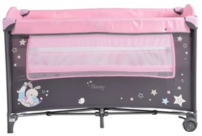 Patut pliant transformabil in tarc copii NOVOKIDS™ Sleepy NEST, 60X120 cm, 2 Niveluri, Masa infasat, Jucarie Carusel cu jucarii din plus, Fermoar