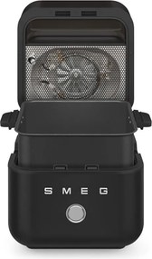 Friteuza cu aer cald Smeg Collezione AFC01BLMAU, 1450 W, 7,3 l, 40-200°C, 7 programe, Мod dublu, Цomandă tactilа, Timer, LED, negru