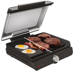 Gratar electric Ninja GR101EU, 1450W, 28x37 cm, Incalzire rapida, 60-260°C, 2 placi, Negru
