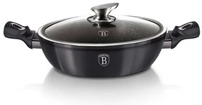 Cratiță marmorată cu capac 30 cm, 4.8 L Berlinger Haus Carbon Pro Collection BH 7111, antiaderentă cu titan, potrivită pentru inducție