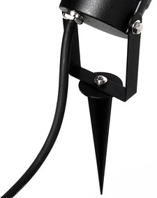 Set de 3 spoturi pentru grădină cu pichet negru, inclusiv cablu și mufă IP65 - Done