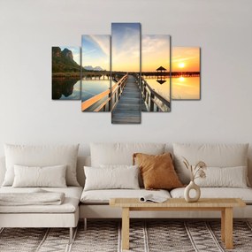 Tablou ponton din lemn (150x105 cm)