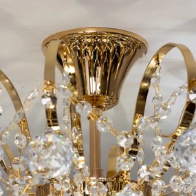 Lustră de cristal aplicată Brilagi CRYSTAL 6xE14/60W/230V auriu