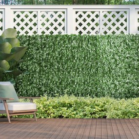 Outsunny Gard Artificial Paravan Decorativ Rulou 3L x 1Î m Frunziș Realist Anti-UV Verde Închis | Aosom Romania