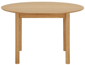 Masă de dining rotundă extensibilă cu aspect de lemn de stejar cu blat suplimentar ø 120 cm Bundaberg – House Nordic