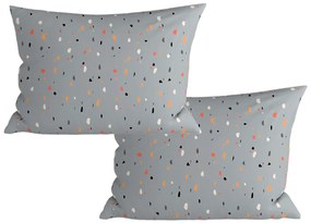 Set 2 bucati fete de perna decorative PINTURA 40x60 cm, gri