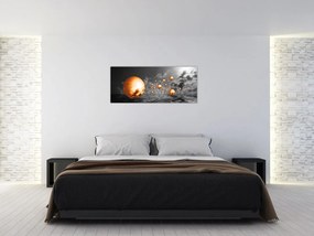 Tabloul bilelor portocalii abstarcte (120x50 cm)