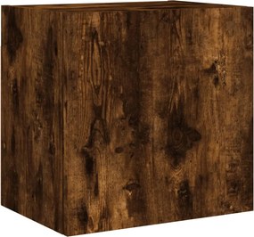 vidaXL Comodă TV de perete stejar fumuriu 40,5x30x40 cm lemn prelucrat