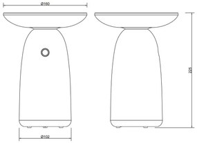 Globo 36625G - Lampă solară LED tactilă reglabilă LED/10W/3,7V IP54 verde