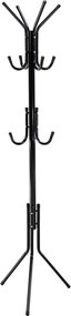 Cuier pom LORIK, negru, metal/plastic, 29x172 cm