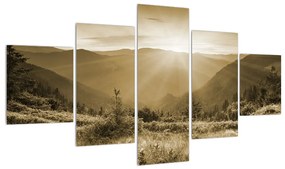 Tablou cu peisaj montan (125x70 cm), în 40 de alte dimensiuni noi