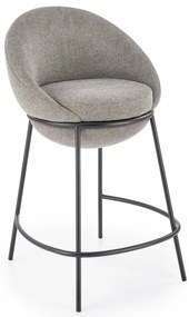 Scaun de bar tapitat H118 gri