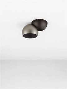 Spot LED aplicat aluminiu LUSA negru/nickel