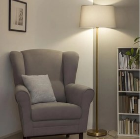 Brilagi - Lampă de podea LED CERIA 1xE27/20W/230V Ø 45 cm gri/auriu