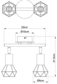 Globo 54802S-2 - Lampă spot XARA 2xE14/40W/230V