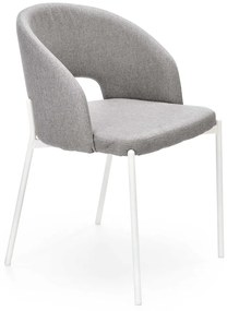 Scaun de bucaterie Selah, gri/alb