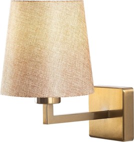Lampa perete PROFIL 4651, auriu/bej, metal/material textil, 18x24x30 c