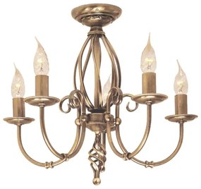 Lustră pe lanț Elstead ART5-AGD-BRASS ARTISAN 5xE14/60W/230V