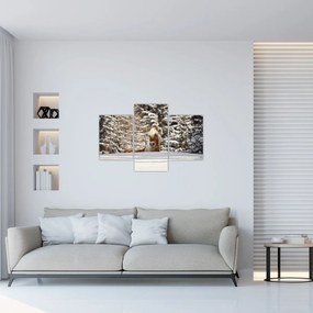 Tablou - Cal în peisaj de iarnă (90x60 cm)