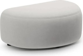 Taburet gri deschis cu tapițerie din catifea Kate – Micadoni