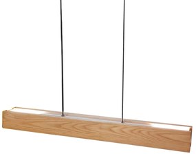 Lustra LED moderna design lemn natural Laria