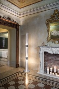 Lampadar modern design Art Deco realizata manual LA LOLLO silver
