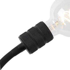 Lampă modernă cu clemă neagră cu braț flexibil - Cavalux