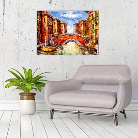 Tablou - Pictură în ulei a orașului III. (70x50 cm)