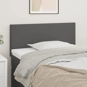 vidaXL Tăblie de pat, gri, 100x5x78/88 cm, piele ecologică