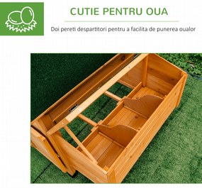 PawHut Cotet Cusca pentru Gaini Impermeabil de Gradina in Lemn 150x100x96.5 cm | Aosom Romania
