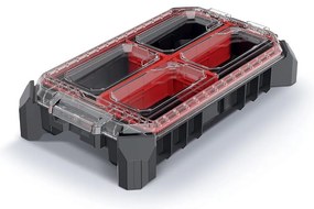 Organizator C, 36,8 cm, jos cu compartimente, negru