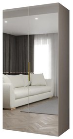 Dulap de haine 100 cm Mirabella 3 (Cașmir + Auriu). 1126456