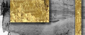 Tablou - Pătrate de aur N⁰2 (120x50 cm)